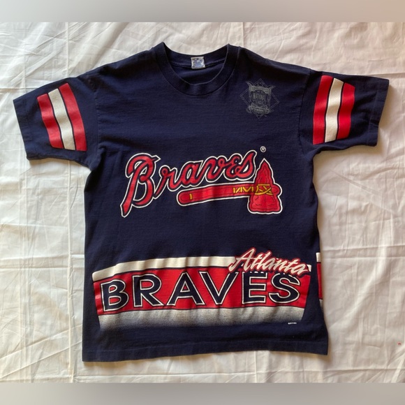 1994 MLB Atlanta Braves Salem Sportswear Tshirt Made In USA Men’s Large Vintage